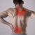 Muscular Man suffering from back and neck pain. Incorrect sitting posture problems Muscle spasm, rheumatism. Pain relief, ,chiropractic concept. Sport exercising injury